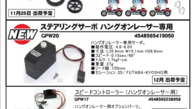 KYOSHO RC Information　ハングオンレーサー用 ハイグリップタイヤ ＆ 専用ステアリングサーボ　新登場！