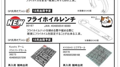 KYOSHO RC Information　京商アクセサリー　フライホイルプーラー ＆ フライホイルレンチ　新登場！