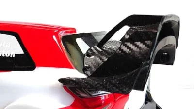 TAKASHIMA DESIGN　ヤリスＷＲＣウィングカーボンデカール貼り方のコツ