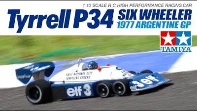 TAMIYA INC Youtube Channel  　TAMIYA Tyrrell P34 SIX WHEELER 1977 ARGENTINE GP タイレルP34 1977 アルゼンチンGP