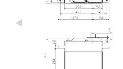 双葉電子工業株式会社　各サーボの製品情報に寸法図を追加