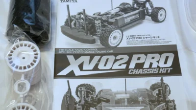 【らじつうレポート】タミヤ　XV-02PRO　サンプルキット開封レポート