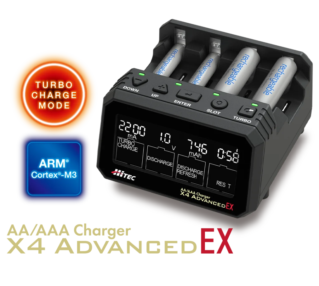 らじつうプチレビュー：HiTEC X4 Advanced EX ［ AA/AAA チャージャー X4 アドバンス EX ］