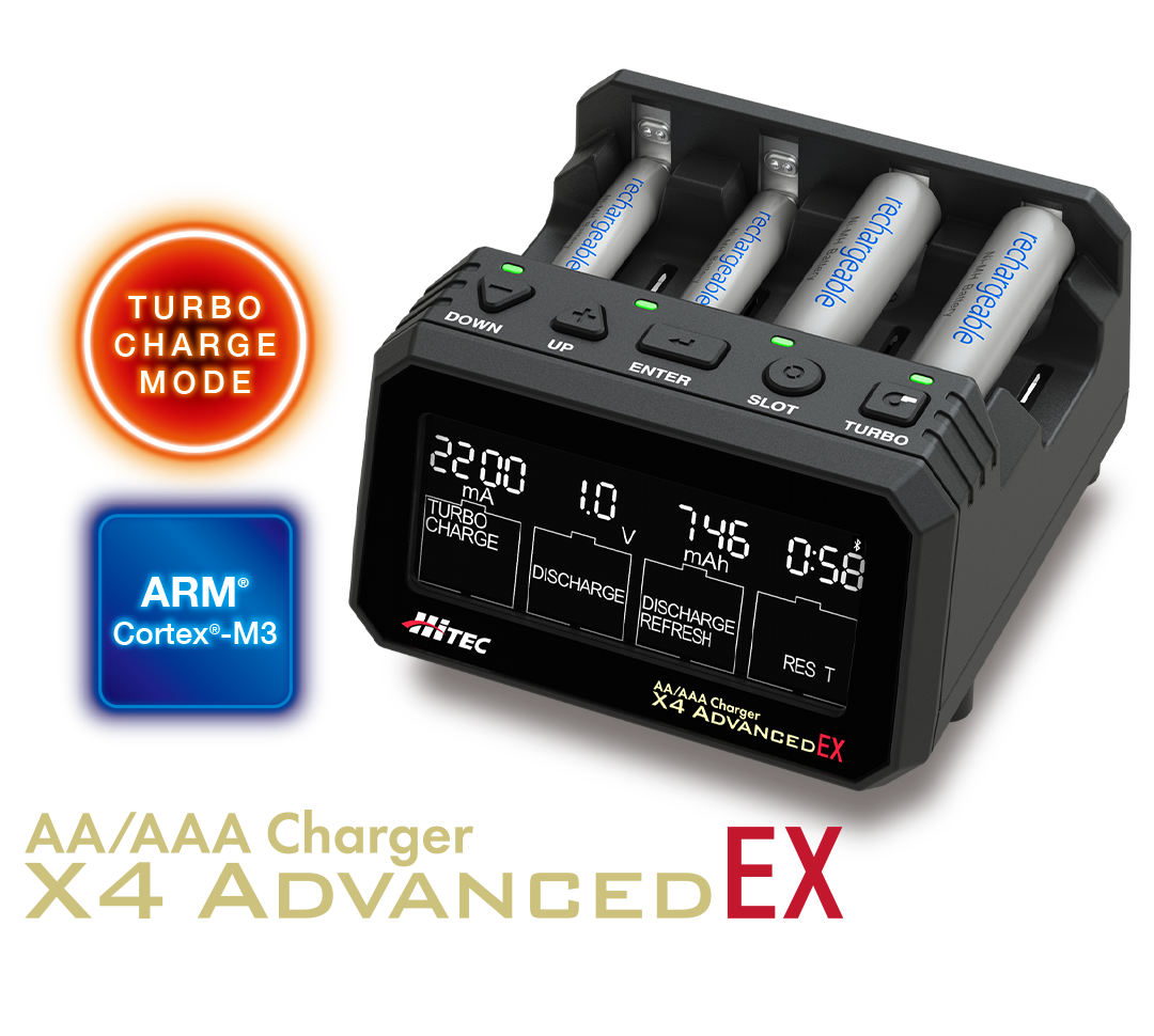 らじつうプチレビュー：HiTEC X4 Advanced EX ［ AA/AAA チャージャー X4 アドバンス EX ］