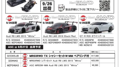 KYOSHO RC Information　ミニッツ MR-03RWD シャシー･送信機セット ＆ 各種レディセット 新登場！