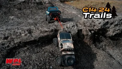 RAYWOOD_official Channel　C14とC24でトレイルしながら時々ウィンチや牽引フックを使って遊ぶ。キャンプ、アウトドアの隙間時間の遊びにもいいです。【WPL JAPAN】