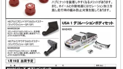 KYOSHO RC Information　ファントムEP-4WD用オプション ＆ FAZER用1971ダットサン240Zボディ 新登場