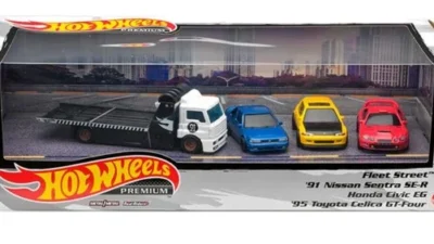 マテル・インターナショナル株式会社　世界No.1のミニカーブランドHot Wheelsから日本車をベースにしたストリートレーサー3台とトランスポーター1台を組み合わせたセットが登場