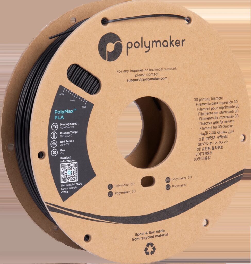 s PolyMax PLA Black 175 Spool Picture Asymmetric 2275x2388