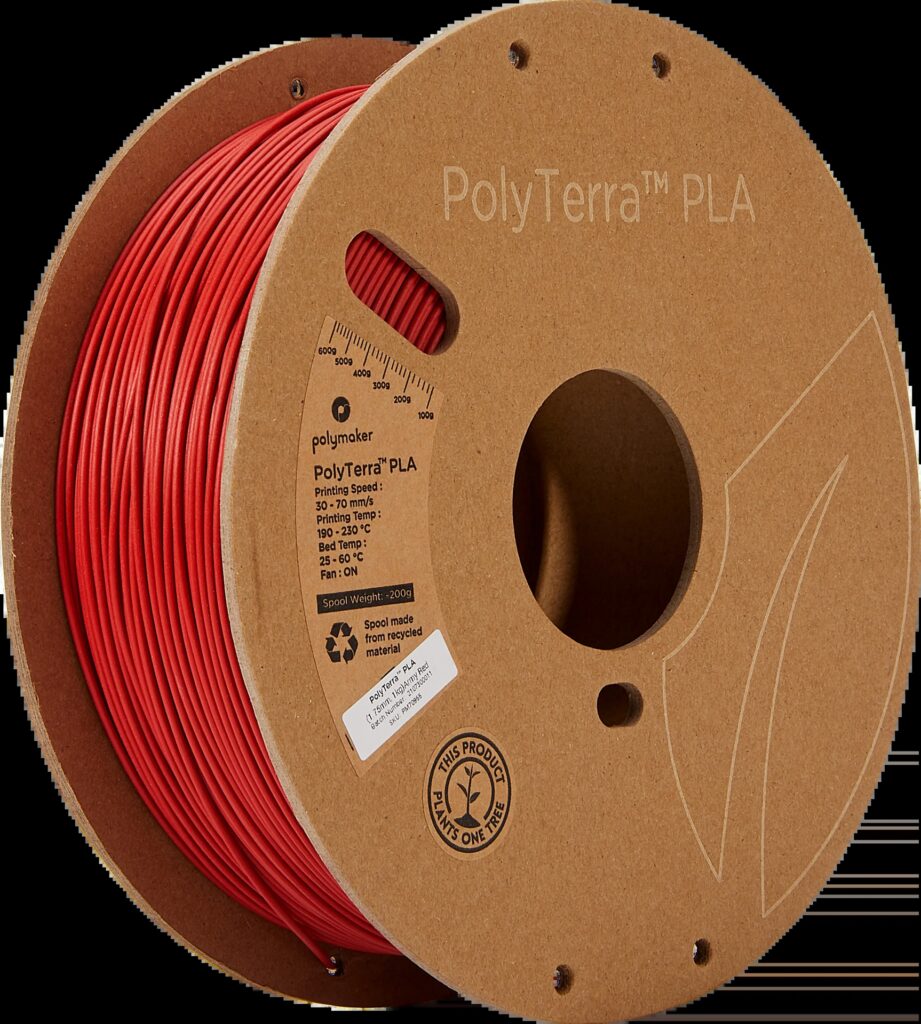 s PolyTerra PLA Army Red 175 Spool Picture Asymmetric 2157x2400