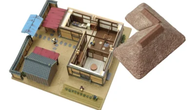 株式会社トミーテック　 プラスチックと紙のハイブリッド模型ジオコレ「エコラクチャー」 シリーズ「マイクロドールハウス 農家」や「ペーパーストラクチャー」を発売