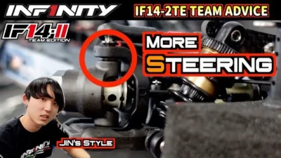 INFINITY RACING TEAM YouTube　【IF14-2TE】STEERING BLOCK SPACER by JIN SAWADA【TEAM ADVICE】