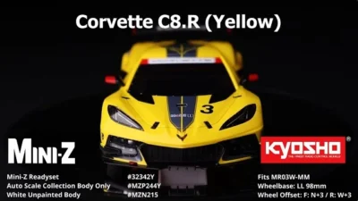 KYOSHO CORPORATION KYOSHO MINI-Z RWD CHEVROLET® CORVETTE® C8.R Yellow