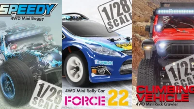 株式会社ハイテックマルチプレックスジャパン　　  WLtoys 1/28・1/24スケール4WDカー3種を発表