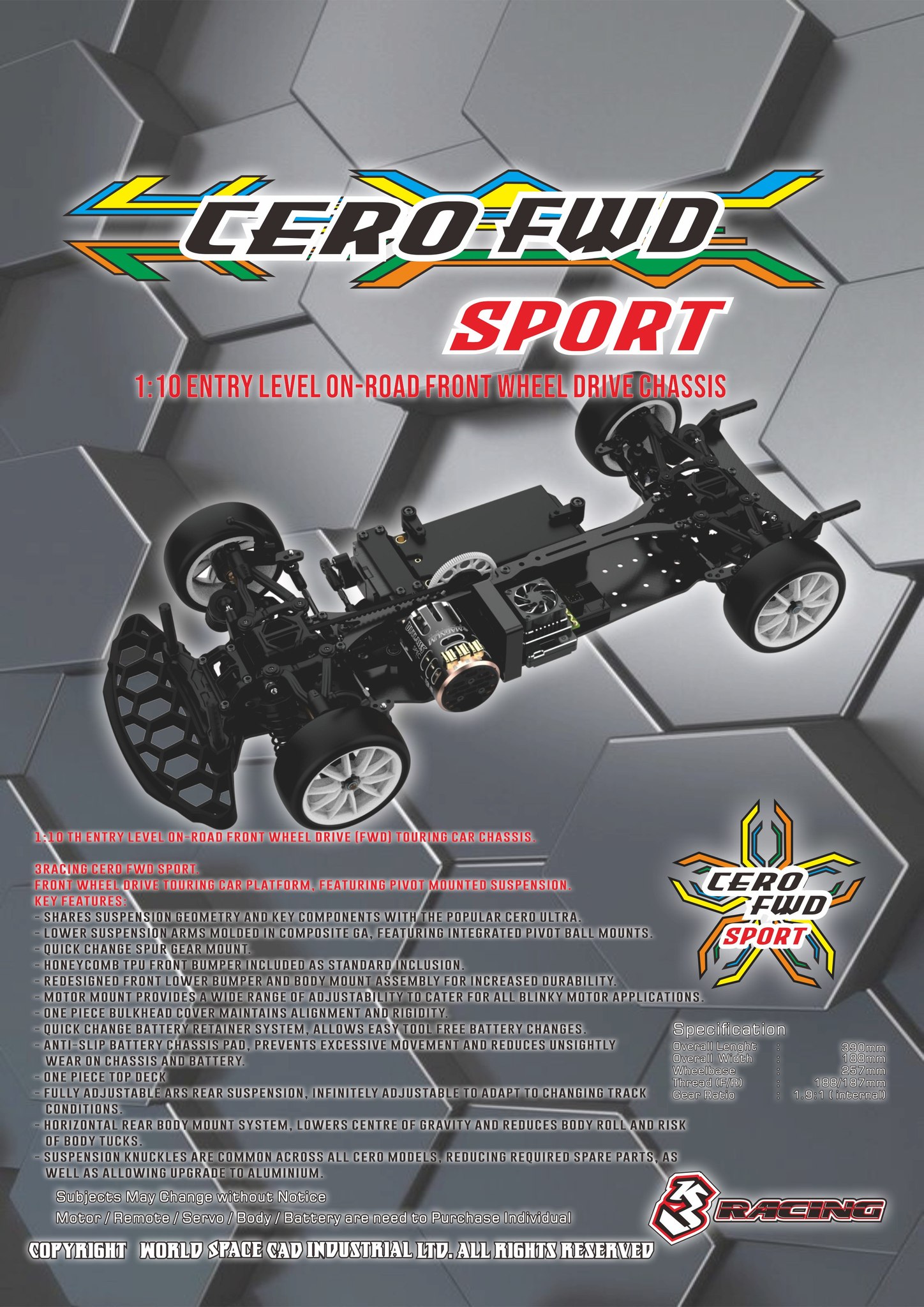 3Racing　新型ツーリングカー「Cero FWD Sport」発表