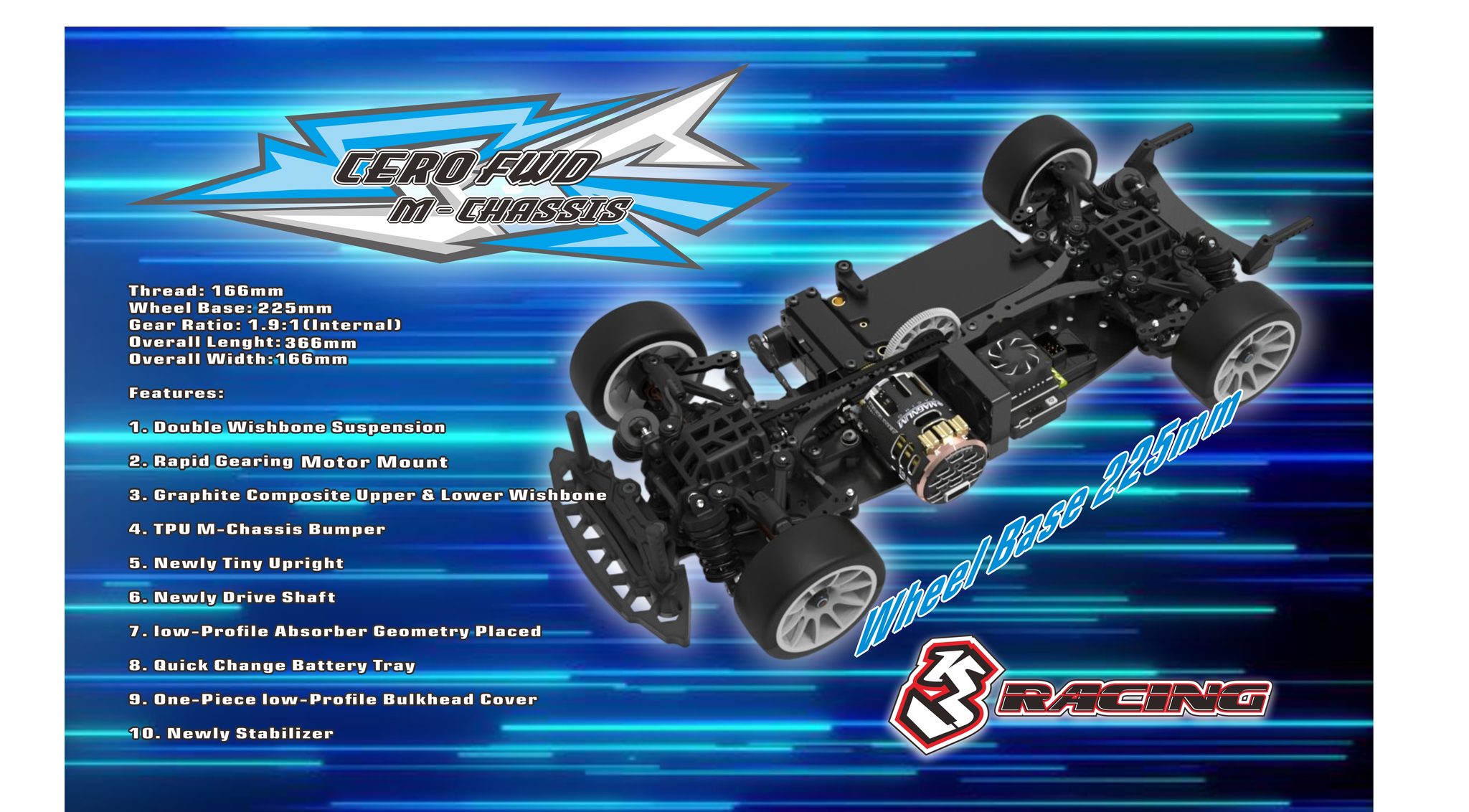 3Racing「1/10 CERO SPORT m-chassisシリーズ FWD」入荷！【らじつうオフィシャルストア RD2新入荷商品紹介】