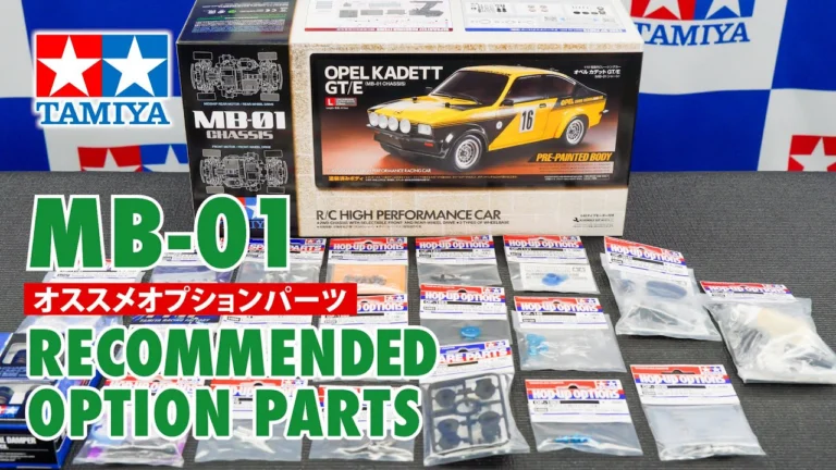 TAMIYA INC Youtube Channel TAMIYA MB-01 chassis Recommened option parts タミヤ MB-01 シャーシおすすめオプションパーツのご案内