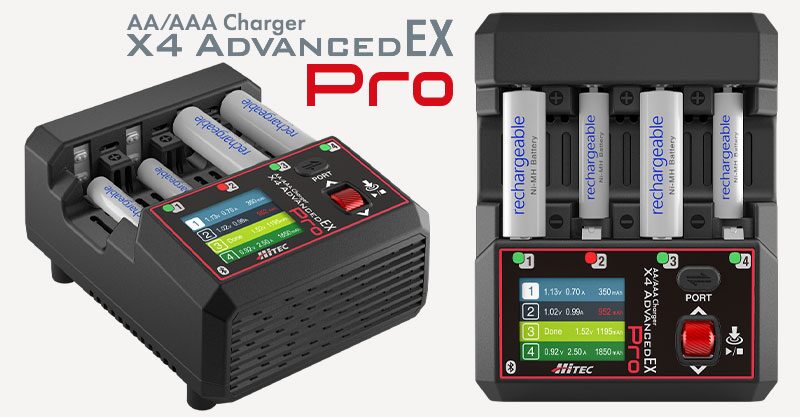 株式会社ハイテックマルチプレックスジャパン　PD対応・Max Boost機能搭載充放電器「AA/AAA Charger X4 Advanced EX Pro」を発表