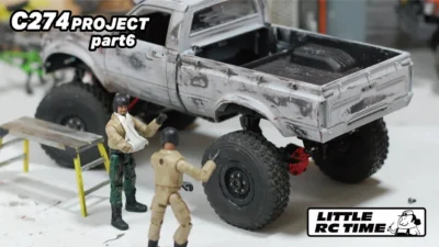 RAYWOOD_official Channel　■C274 PROJECT～その6～色々整えてからケープ剥がしで本塗装！途中で1/1スケールのマシンも登場！【LTTILE RC TIME】WPL C24のボディをC74シャーシに乗せかるカスタム
