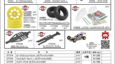 KYOSHO RC Information　ターボオプティマミッドスペシャル用 スペア ＆ オプションパーツを発表