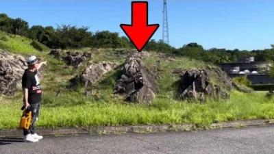 かずもんちゃんねる　■【隠れスポット】公園の“巨大な岩”でラジコンやったら意外な展開に！？【中総ロック】