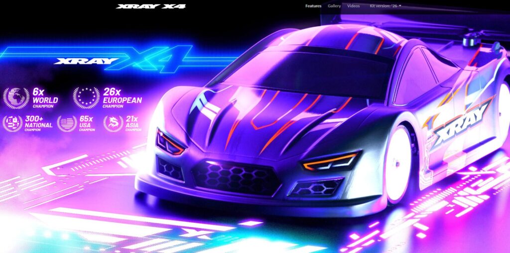 XRAY X4 2025 カーボン Xray X4 2025 Specs Luxury 1/10 Electric Touring Car Kit