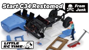 RAYWOOD_official Channel　■海老蔵の弟分・・？ジャンクなC34のレストモッドスタートします～！【LTTILE RC TIME】WPL JAPAN C34の1.55インチホイール タイヤカスタム