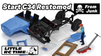 RAYWOOD_official Channel　■海老蔵の弟分・・？ジャンクなC34のレストモッドスタートします～！【LTTILE RC TIME】WPL JAPAN C34の1.55インチホイール タイヤカスタム