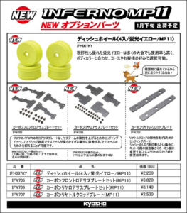 KYOSHO RC Information　1/8 GP レーシングバギー インファーノMP11用 オプションパーツを発表