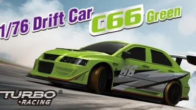 株式会社ハイテックマルチプレックスジャパン　TURBO RACING　「1/76 C66 Green Drift Car」を発表