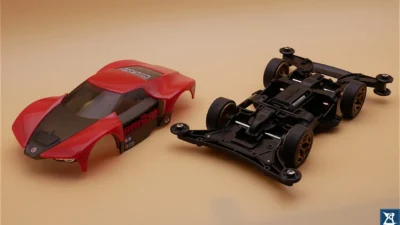 【らじつうレポート】タミヤ　ミニ四駆新シャーシ「MEシャーシ」（MA/VZシャーシとの比較あり）