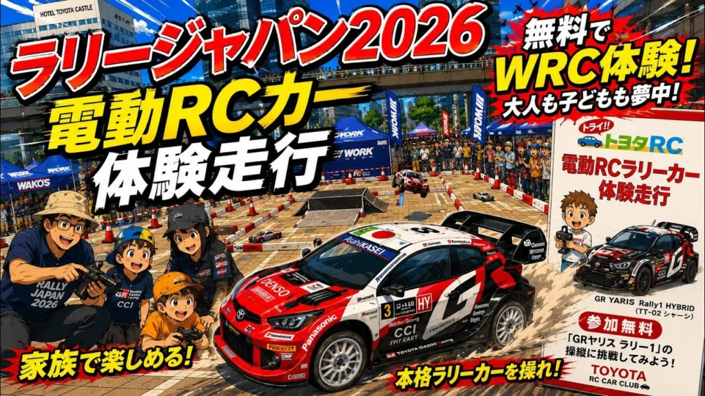 すだぴょんRCチャンネル　■【ラリージャパン2026】電動RCラリーカー体験走行・実車ブース豊田市駅前GAZA