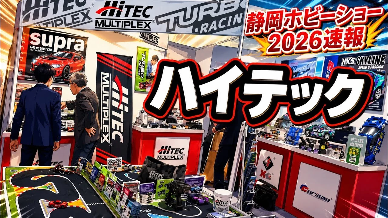 すだぴょんRCチャンネル　■【静岡ホビーショー2026速報】ハイテックブース　カリスマ・ターボレーシング他
