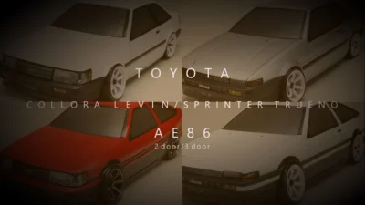 YOKOMO Youtube　■TOYOTA AE86 LEVIN/TRUENO カスタムアッセンブリーシリーズボディ